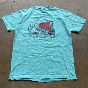 Vintage 80's St. George Utah Mayor Brooks Walk Dixie Blue Tee Shirt Sz Medium